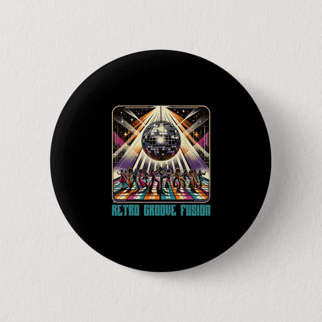 70-talets 80-talsdiskett Disco Retro Groove Fusion Knapp (Framsida)