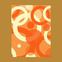 70-talets Aestetisk Orange Swirl