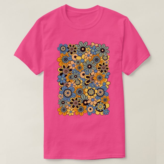 70-talets blomsterkraft t shirt (Design framsida)
