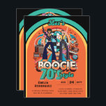70-talets Boogie Retro Disco Dancing Födelsedagsfe<br><div class="desc">Unik modern Retro 70's Boogie Disco Dancing Födelsedagsfest inbjudan.</div>