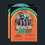 70-talets Boogie Retro Disco Dancing Födelsedagsfe<br><div class="desc">Unik modern Retro 70's Boogie Disco Dancing Födelsedagsfest inbjudan.</div>