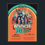 70-talets Boogie Retro Disco Dancing Födelsedagsfe Flygblad<br><div class="desc">Unik modern Retro 70's Boogie Disco Dancing Födelsedagsfest inbjudan. *** ORDNINGEN SEMI-GLOSS för korttyp ***</div>