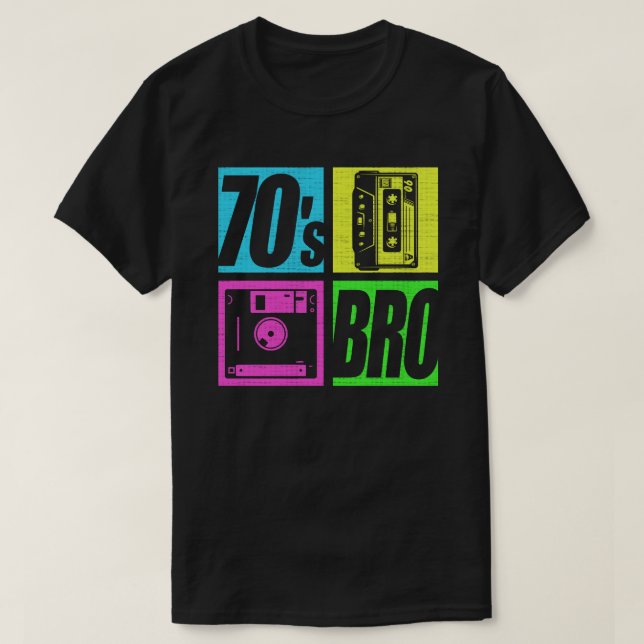 70-talets Bro 1970-tal Mode 70-årsjubileum Temapar T Shirt (Design framsida)