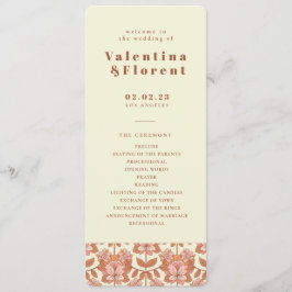 70-talets Bröllopsprogram för Retro-inspirerad Ora Program