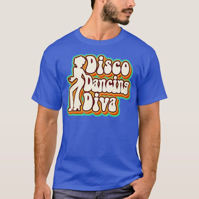 70-talets Costume Halloween Retro Disco Dancing Di T Shirt (Framsida)