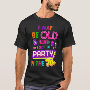 70-talets design för kvinnor i rave-utrustning och t shirt