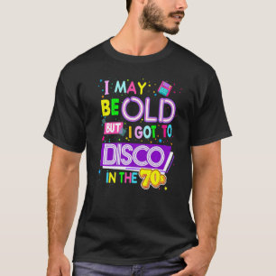 70-talets design för kvinnor i rave-utrustning och t shirt