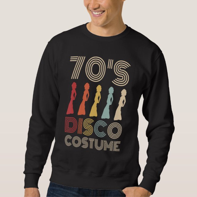 70-talets Discostume 70 Stilar 1970-åring Kvinnor  Lång Ärmad Tröja (Framsida)