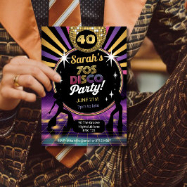 70-talets diskotek party 70-årsjubileum hippy föde inbjudningar