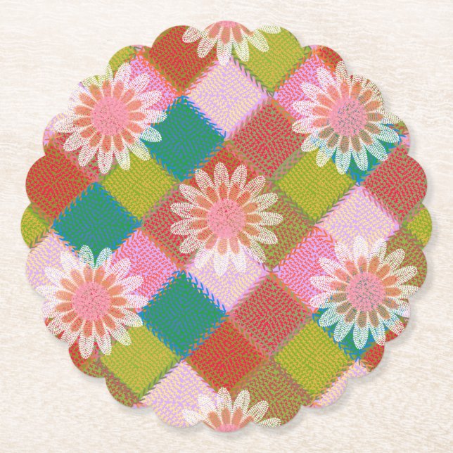 70-talets grönt för daisy underlägg papper (Framsida)