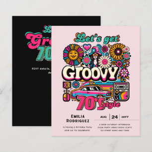 70-talets Groovy Boogie Retro Disco-Födelsedagsfes