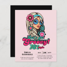 70-talets Groovy Boogie Retro Disco-Födelsedagsfes