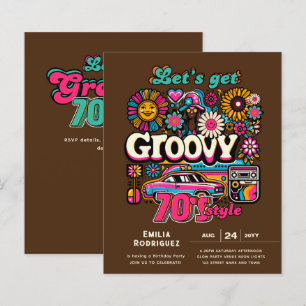 70-talets Groovy Boogie Retro Disco-Födelsedagsfes