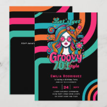 70-talets Groovy Boogie Retro Disco-Födelsedagsfes