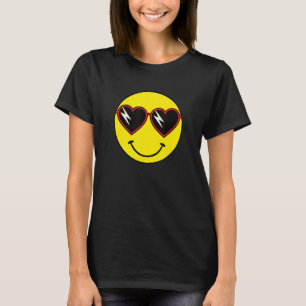 70-talets Gult Smile Ansikte Shirt Cute Lycklig Pe T