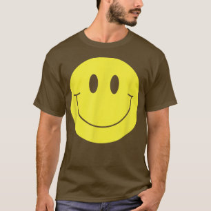 70-talets Gult Smile FaceCute Lycklig Peace Smilin T Shirt