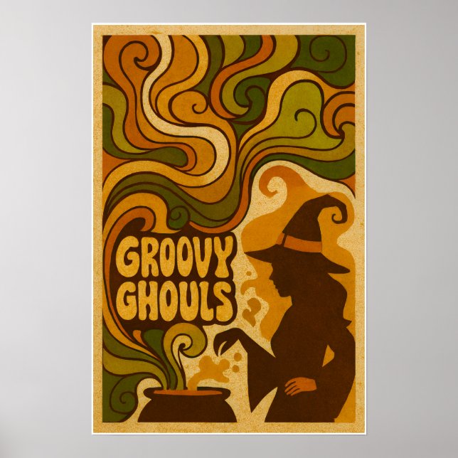 70-talets Halloween Retro Witch Poster (Framsidan)