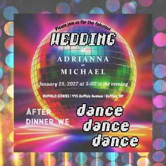 70-talets inbjudan till Disco Boll Retro Nostalgia