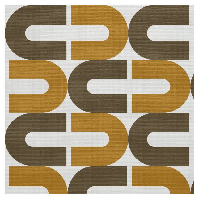 70-talets Mod och Retro bruten oval mönster Tyg (Provkarta)