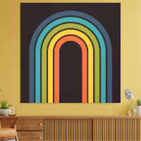 70-talets Orange Brown Teal Mönster Anpassningsbar