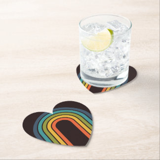 70-talets Orange Brown Teal Mönster Anpassningsbar Underlägg Papper