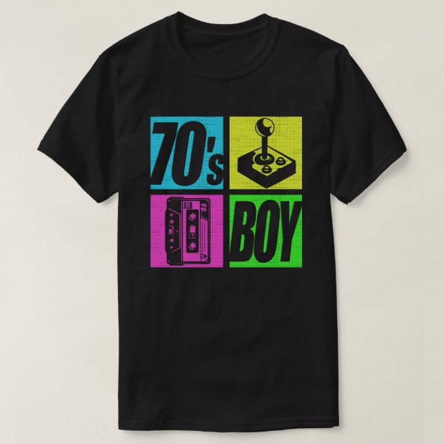 70-talets pojke 1970-tal Mode 70-Temapartyets 70-å T Shirt (Design framsida)