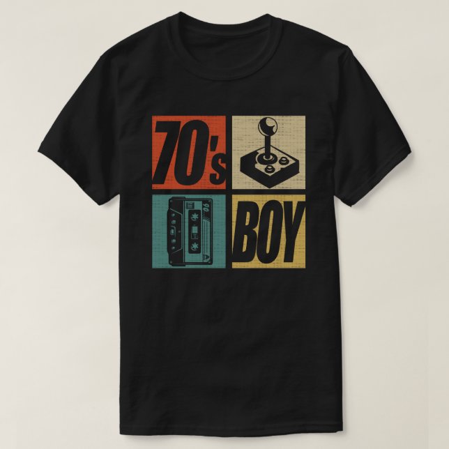 70-talets pojke 1970-tal Mode 70-Temapartyets 70-å T Shirt (Design framsida)