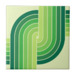 70-talets Retro Geometric Design Kakelplatta<br><div class="desc">70-talets Retro Vintage Geometric Design i Avocado Grönt Stil.</div>