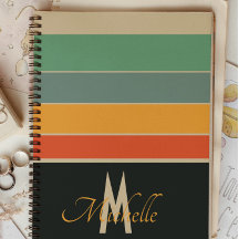 70-talets retro Navy Blue and rosa Rand monogramme