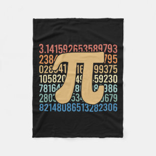 70-talets Retro Pi Day Math Equation Numbers Teach Fleecefilt