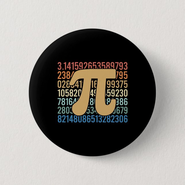 70-talets Retro Pi Day Math Equation Numbers Teach Knapp (Framsida)