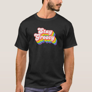 70-talets Retro Rainbow Disco stannar i Groovy T Shirt