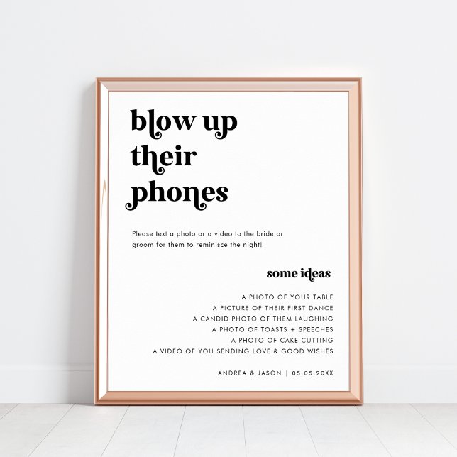 70-talets Retro-skript blåser upp deras Telefoner  Poster (Skapare uppladdad)