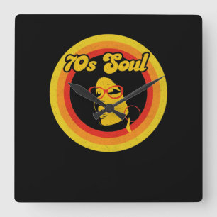 70-talets Retro Soul Music Gerne Soul Music Fyrkantig Klocka