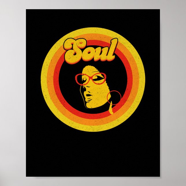 70-talets Retro Soul Music Gerne Soul Music Poster (Framsidan)