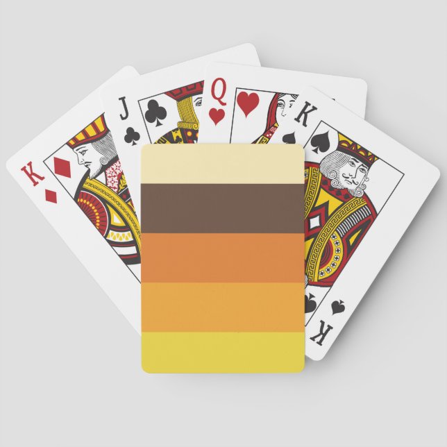 70-talets Retro Stripe Färg Mönster Casinokort (Baksidan)