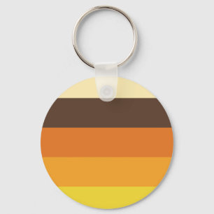 70-talets Retro Stripe Färg Mönster Nyckelring