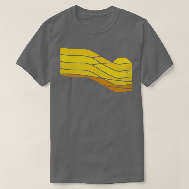 70-talets Retro Sunset Rand T Shirt (Design framsida)