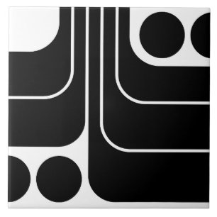 70-talets Retro Vintage Stil Geometric Mönster Kakelplatta