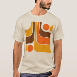 70-talets Retro Vintage Stil Geometric Mönster T Shirt