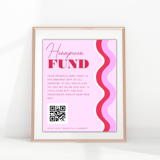70-talets Retro Wave Rosa and Red Honeymoon Fund S Poster (Skapare uppladdad)