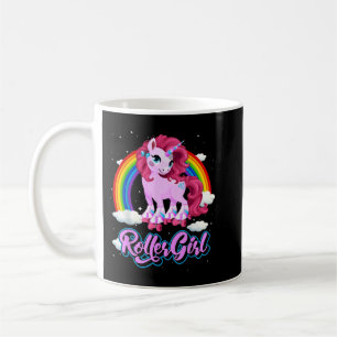70-talets roller Girl Vintage Skating Unicorn 2197 Kaffemugg