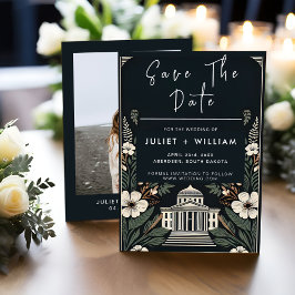 70-talets snabbfeta Boho Domstol Bröllop Spara Datumet