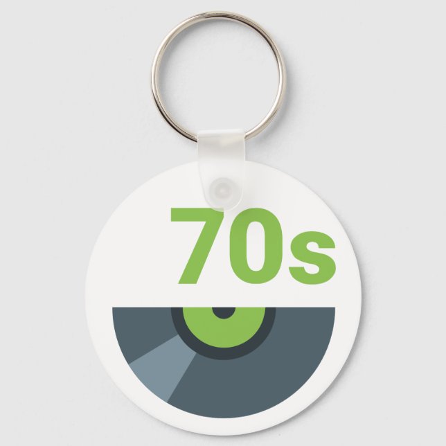 70-talets Sten Record Music från 1970 Nyckelring (Framsida)