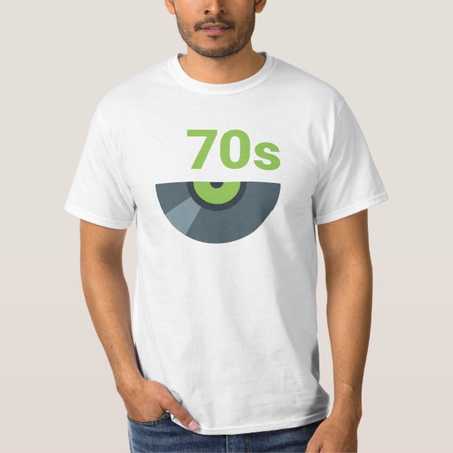 70-talets Sten Record Music från 1970 T Shirt (Framsida)