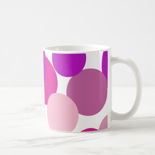 70-talets stora polka dots i lila kaffemugg (Höger)