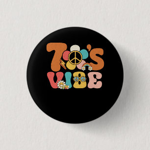 70-talets Vibe 70-talets Costume Peace Groovy Hipp Knapp