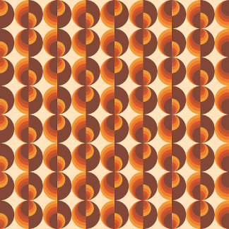 70-talets Vintage Geometric Mönster Kudde