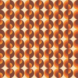 70-talets Vintage Geometric Mönster Kudde