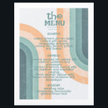 70-talets Vintage Rainbow Bröllop Menu<br><div class="desc">70-talets Vintage Rainbow Bröllop Menu</div>